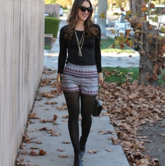 Forever 21 Pants - Forever 21 Tribal Print High Waister Shorts